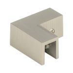Glass-to-Glass 90 Degree Sleeve Over Clamp – Brushed Nickel