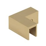 Glass-to-Glass 90 Degree Sleeve Over Clamp – Gold Brushed