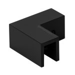 Glass-to-Glass 90 Degree Sleeve Over Clamp – Matte Black