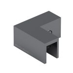 Glass-to-Glass 90 Degree Sleeve Over Clamp – Polished Gun Metal