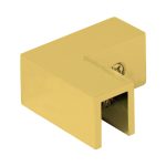 Glass-to-Glass 90 Degree Sleeve Over Clamp – Polished Brass