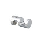Robe hook Rounded Style for 3/8″ glass – Chrome finish