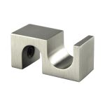 Robe hook Square Style for 3/8″ glass – Br Nickel