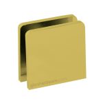 Wall-to-Glass Clamp – Polished Brass