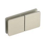 Glass-to-Glass 180 Degree Clamp (Split Face) – Brushed Nickel