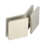 Glass-to-Glass 135 Degree Clamp – Brushed Nickel