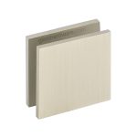 Wall-to-Glass Square Edge Clamp – Brushed Nickel