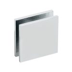 Wall-to-Glass Square Edge Clamp – Chrome Polished