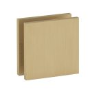 Wall-to-Glass Square Edge Clamp – Gold Brushed