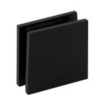 Wall-to-Glass Square Edge Clamp – Matte Black