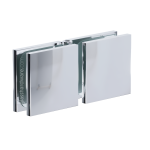 Glass-to-Glass Adjustable Square Edge Clamp – Chrome Polished