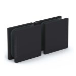 Glass-to-Glass Adjustable Square Edge Clamp – Matte Black