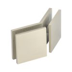 Glass-to-Glass 135 Degree Square Edge Clamp – Brushed Nickel