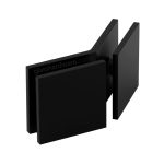 Glass-to-Glass 135 Degree Square Edge Clamp – Matte Black