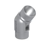 Adjustable Connector for Round Handrail – Brushed Stainless