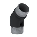 Adjustable Connector for Round Handrail – Matte Black