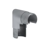 90 Degree Vertical Connector for Round Cap Rail – Brushed Stainless