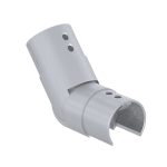 25-55 Deg. Articulated Angle Connector For Slotted Round Tube – Brushed Stainless