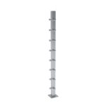 39 1/2” Square Rod Railing Corner Post – Brushed Stainless