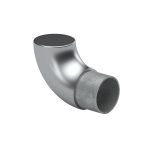 316 S.S  Flush Angle End Cap 90 Deg. For 1-5/8” Round Tube – Brushed Stainless