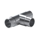 3-Way “T” Connector for Round Handrail – Brushed Stainless
