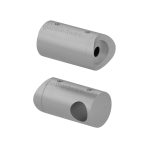 Blind-End Rod Connector for Round Post (Left Hand) – Brushed Stainless