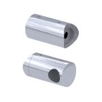 Blind-End Rod Connector for Round Post (Left Hand) – Polished Stainless