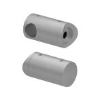 Round Holder Connector (Right) For 1/2″ Bar – Brushed Stainless