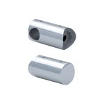 Round Holder Connector (Right) For 1/2″ Bar – Polished Stainless