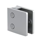 Heavy Duty Glass Clamp  for  1/2″ – 9/16″ Glass  – Brushed Stainless