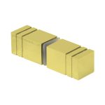 Square Back-to-Back Door Knob – Polished Brass