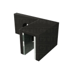 Right Wall-to-Glass Sleeve Over Clamp – Matte Black