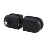 Slip-on Glass-to-Glass Door Lock – Matte Black