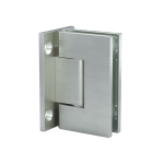 Wall-to-Glass Full Back Malibu Hinge – Brushed Nickel