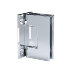 Wall-to-Glass Full Back Malibu Hinge – Chrome Polished