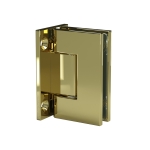 Wall-to-Glass Full Back Malibu Hinge – Polished Brass