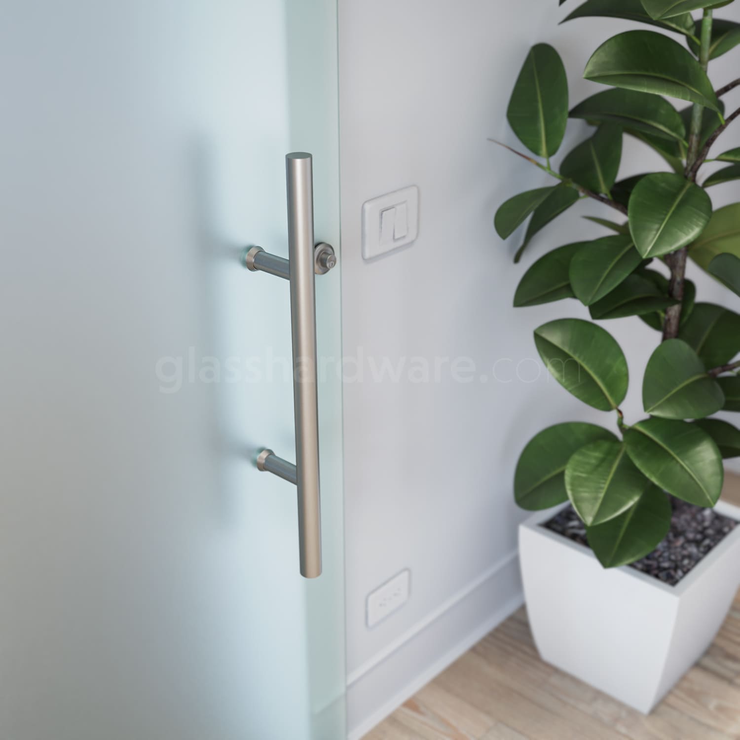 24″ Round Commercial Ladder Handle - Matte Black - Image 4