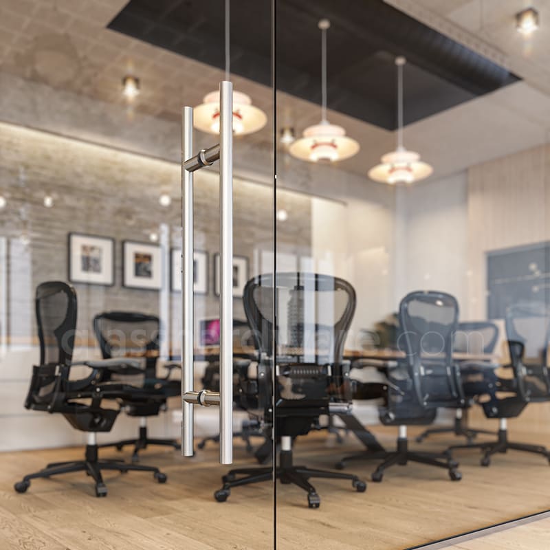 36" Round Commercial Ladder Handle - Matte Black - Image 3