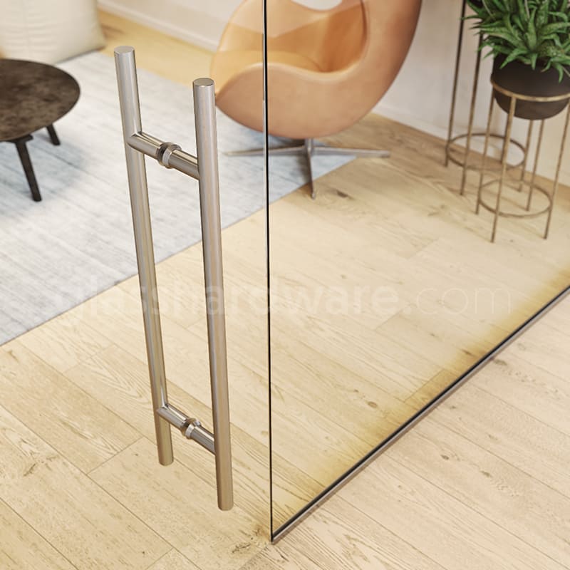 36" Round Commercial Ladder Handle - Matte Black - Image 2