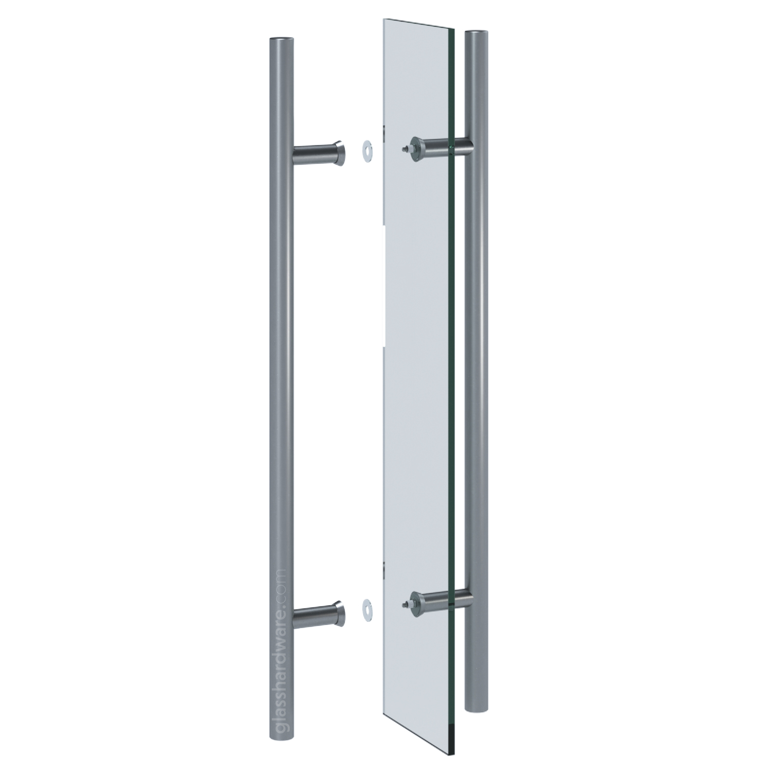36" Round Commercial Ladder Handle - Matte Black - Image 6