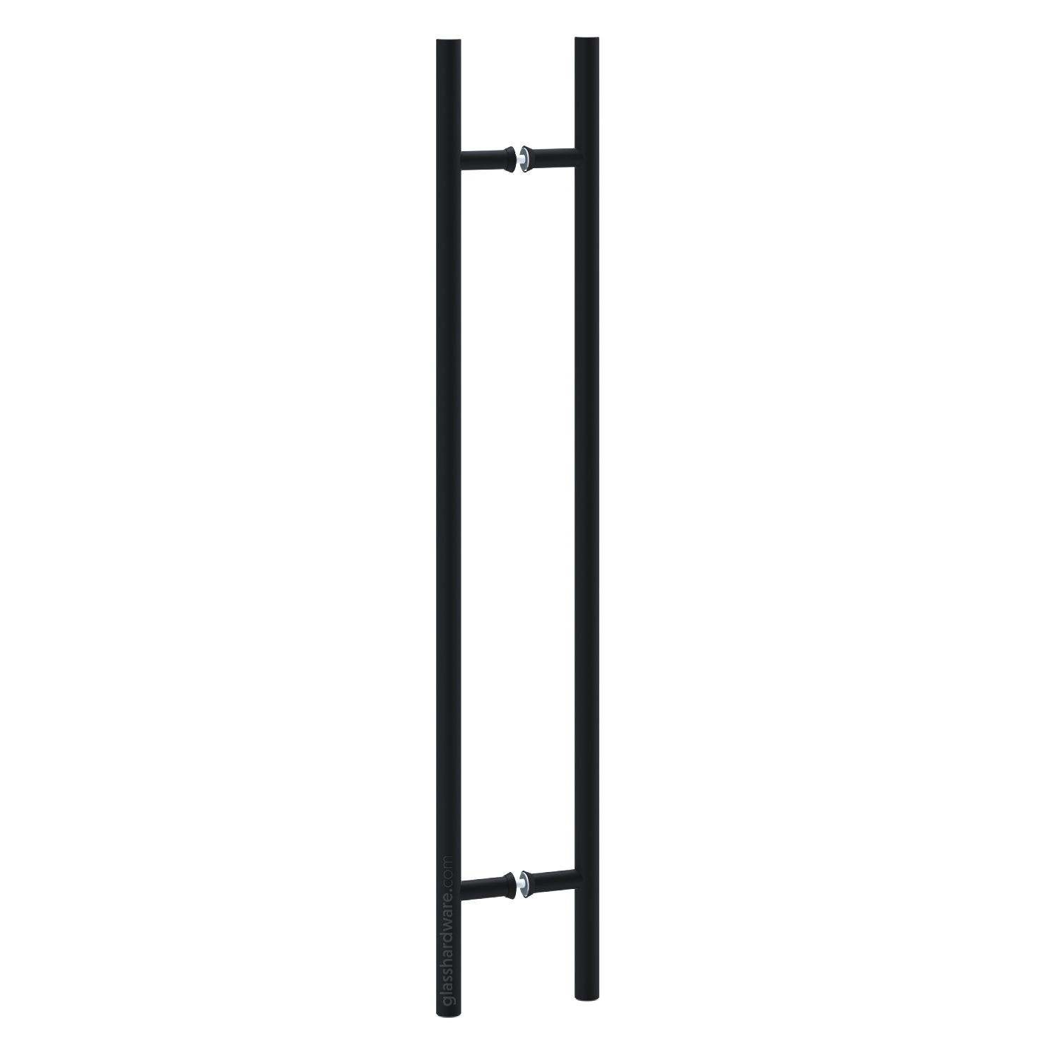 48" Round Commercial Ladder Handle - Matte Black