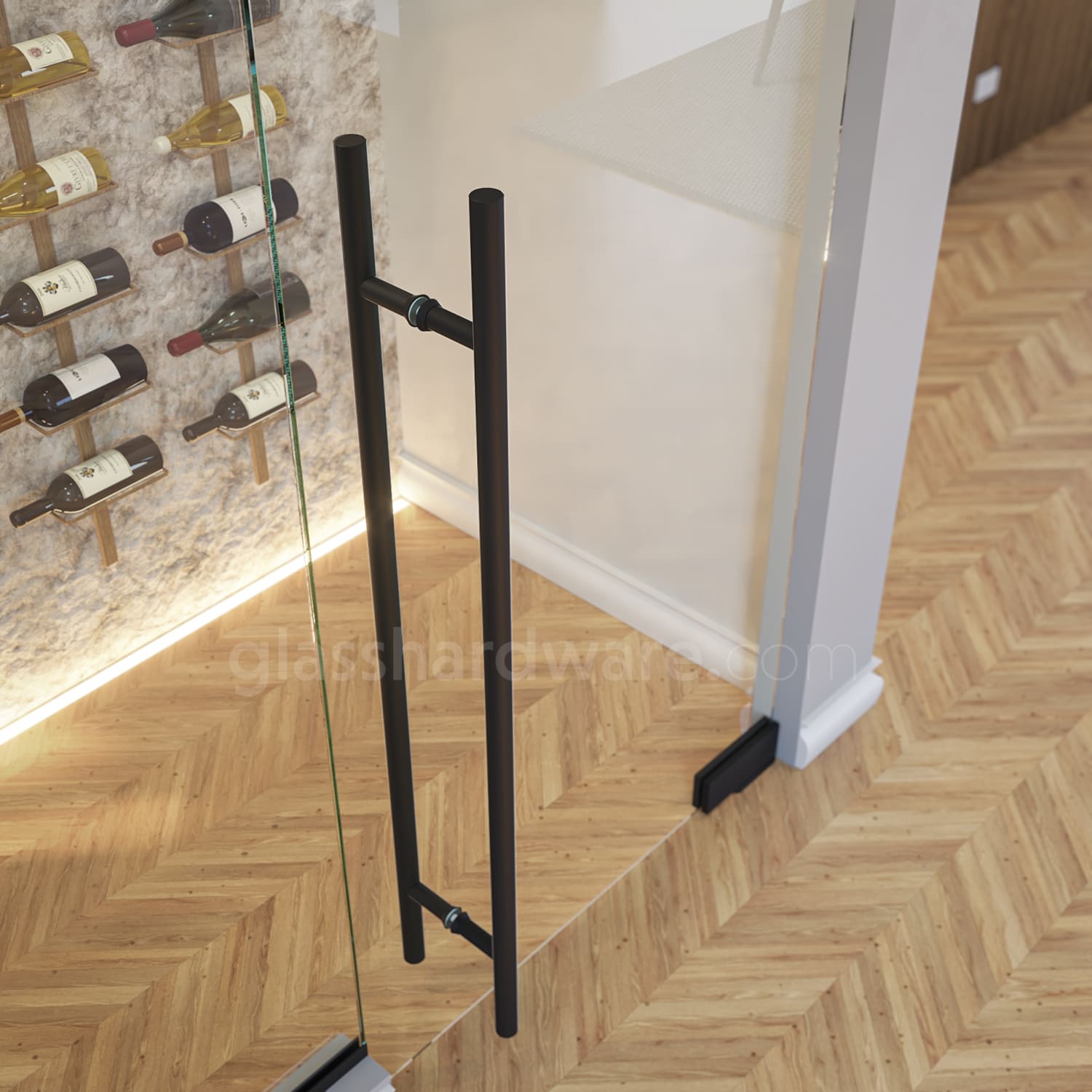 48" Round Commercial Ladder Handle - Brushed Stainless - Image 2
