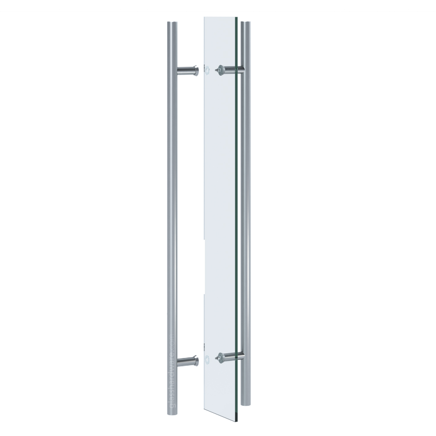 48" Round Commercial Ladder Handle - Brushed Stainless - Image 6