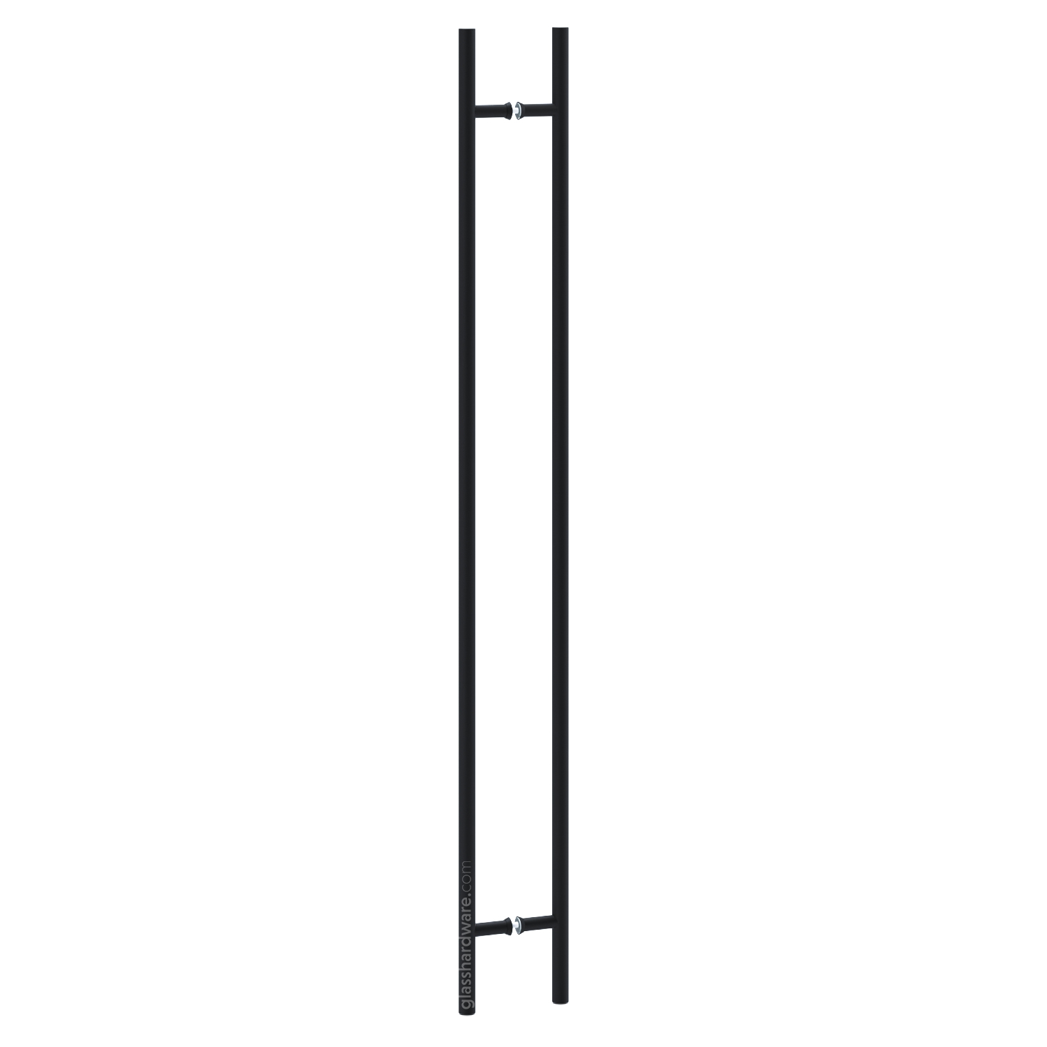 72" Round Commercial Ladder Handle - Matte Black