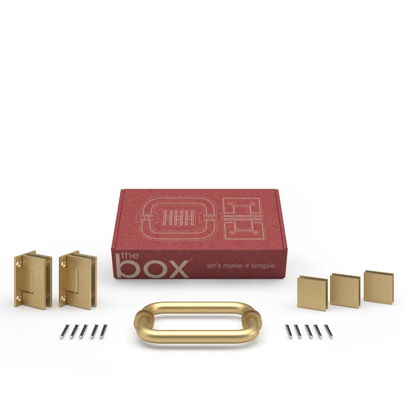 The Box®️ Heavy Duty (Full Back Hinge & 8″ Round Pull Handle) - Gold Brushed