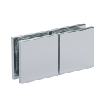 Glass-to-Glass 180 Degree Square Edge Clamp (Split Face) – Chrome Polished