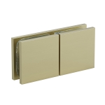 Glass-to-Glass 180 Degree Square Edge Clamp (Split Face) – Gold Brushed