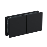 Glass-to-Glass 180 Degree Square Edge Clamp (Split Face) – Matte Black