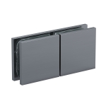 Glass-to-Glass 180 Degree Square Edge Clamp (Split Face) – Polished Gun Metal