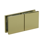 Glass-to-Glass 180 Degree Square Edge Clamp (Split Face) – Polished Brass
